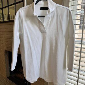 Pommander Place White Colar Oversized Pullover